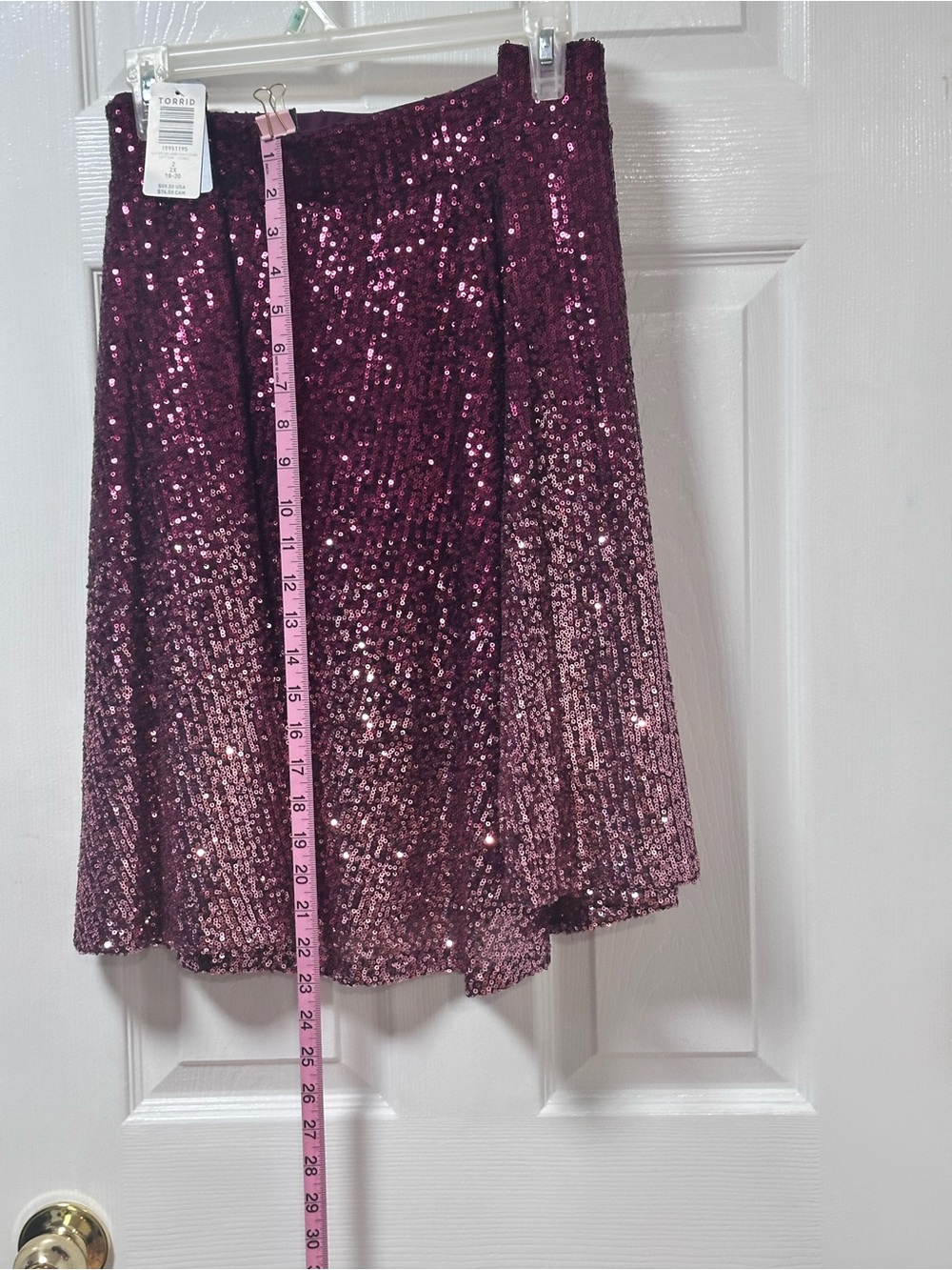 torrid Plum Pink Sequin Circle Skirt